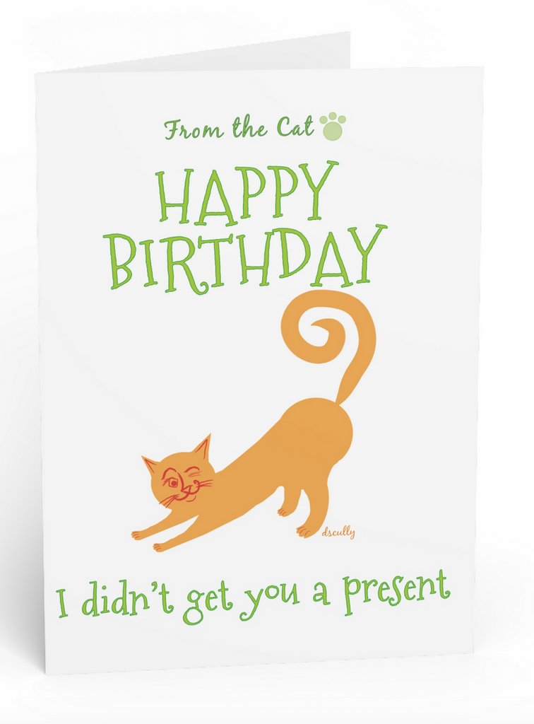 Scully Cards | Card - Birthday Cat Present