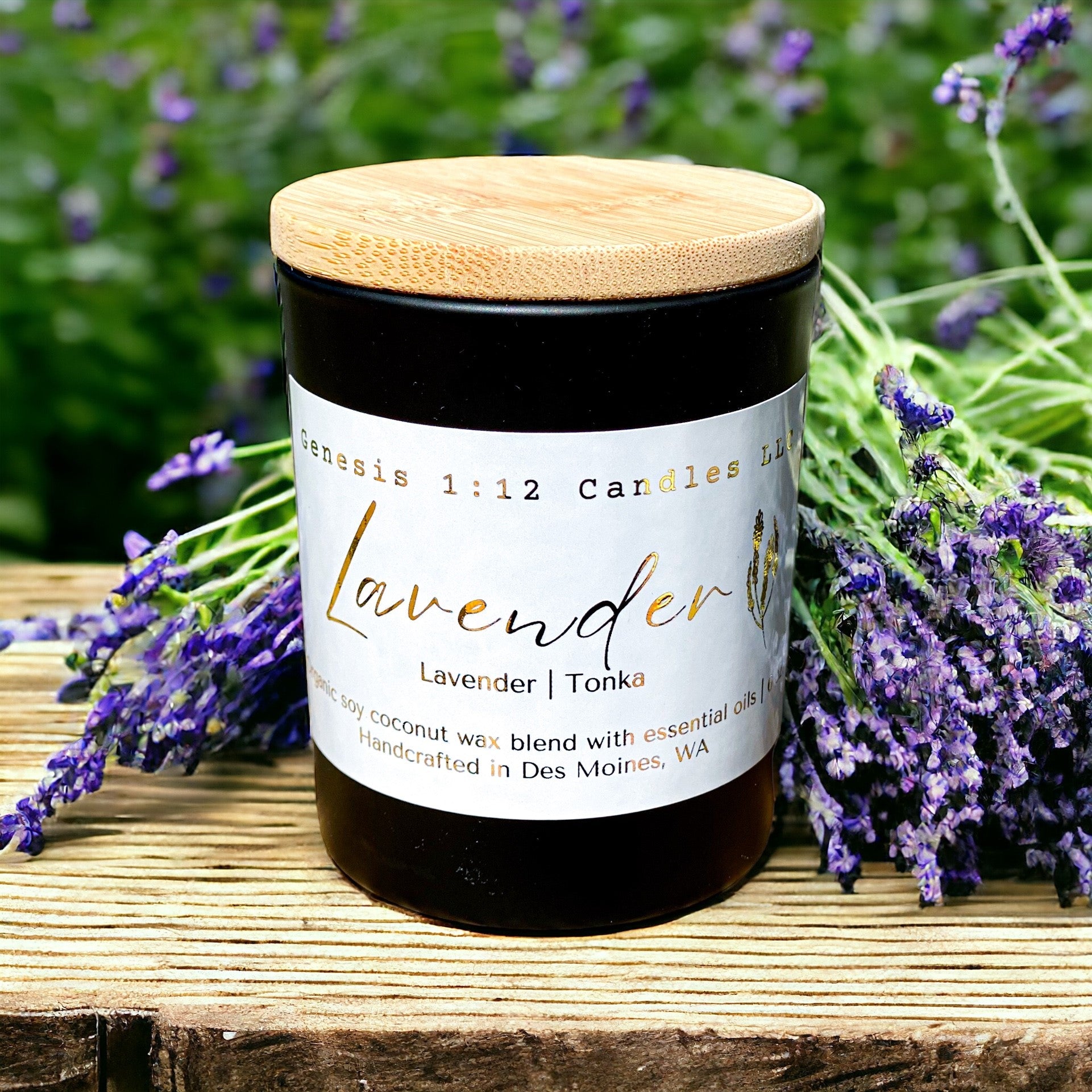 Genesis 1 Candles | Lavender Candle - 8oz | Ventures Marketplace