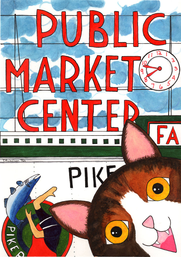 TM Originals | Prints 5x7 - Pike Place Market Cat